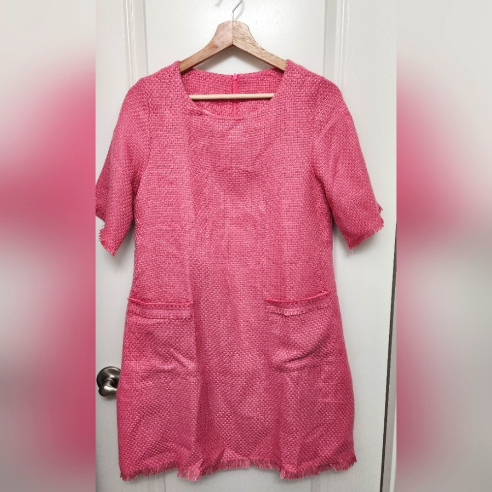 Pink Soft Tweed Dress
